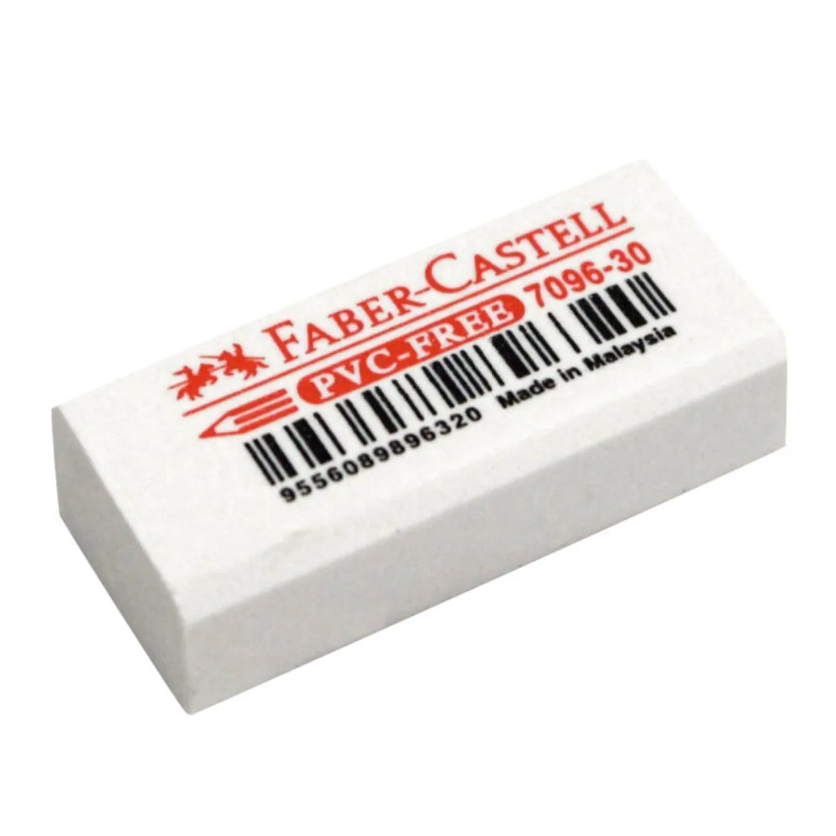 FABER CASTELL - Borrador Blanco Faber Castell PVC Free 189637 Empaque 2 Und