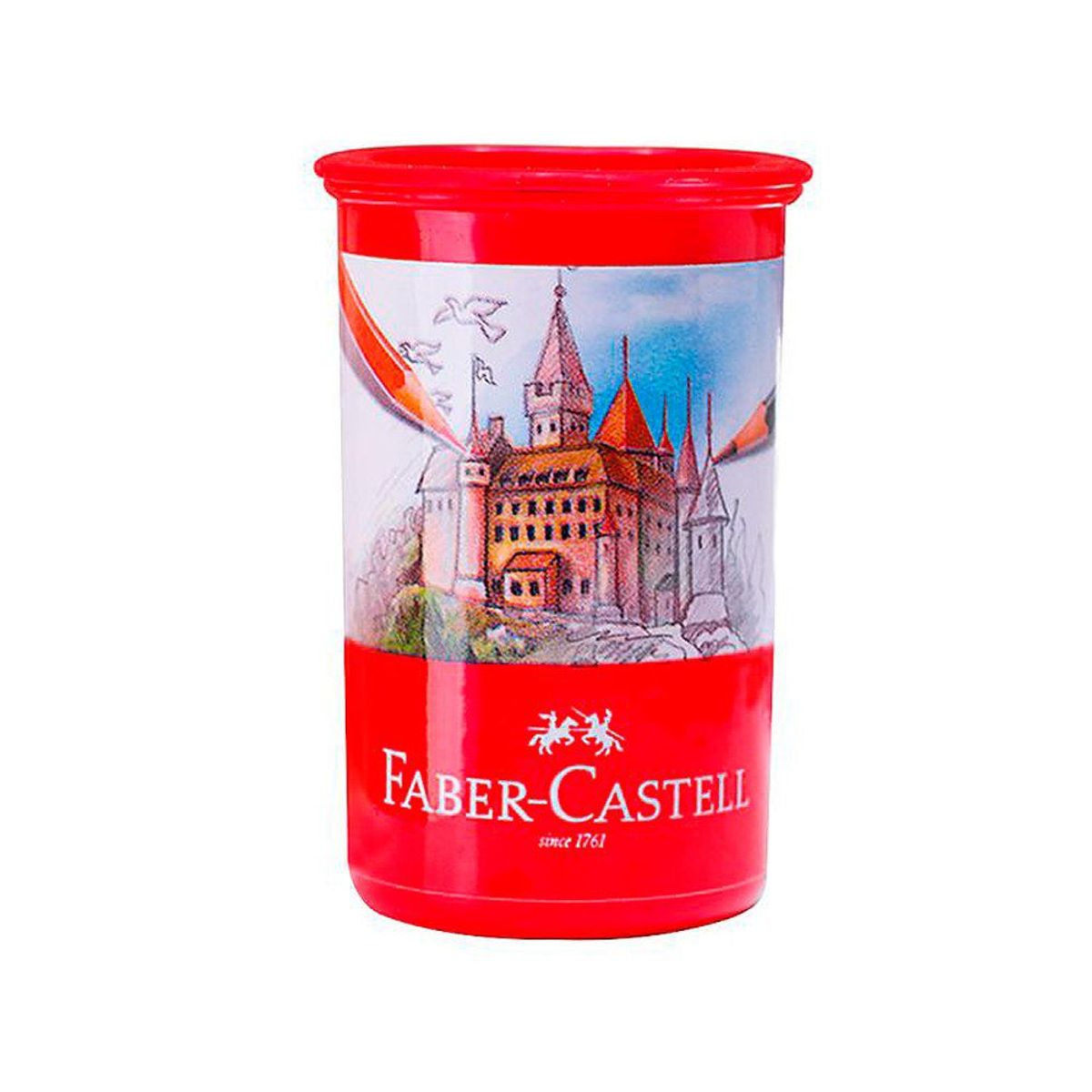 FABER CASTELL - Tajador Faber Castell Con Depósito Tubular Color Surtido