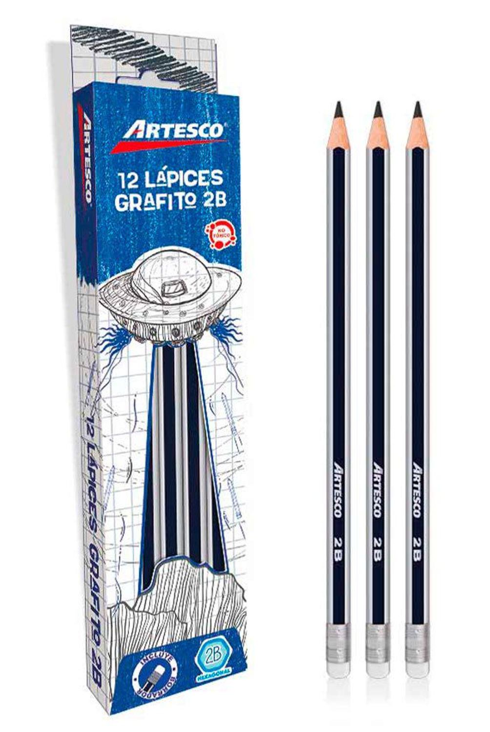 ARTESCO - Lápiz Grafito 2B X 12Un