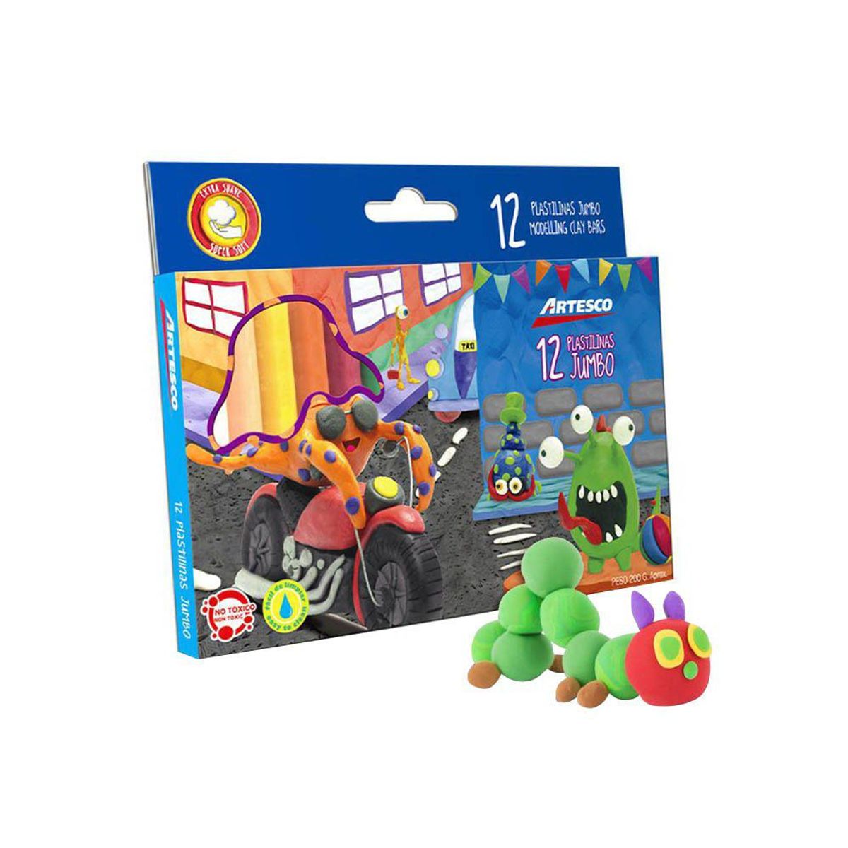 ARTESCO - Plastilina Artesco Jumbo Empaque 12 Und
