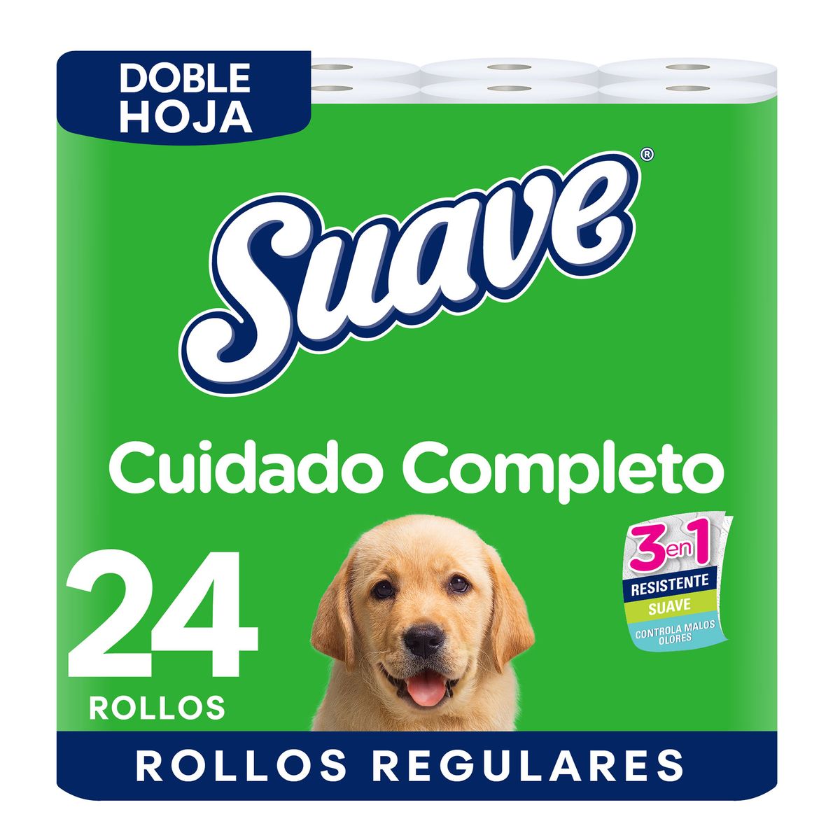 SUAVE - Papel Higiénico Suave Cuidado Completo Empaque 24 Und
