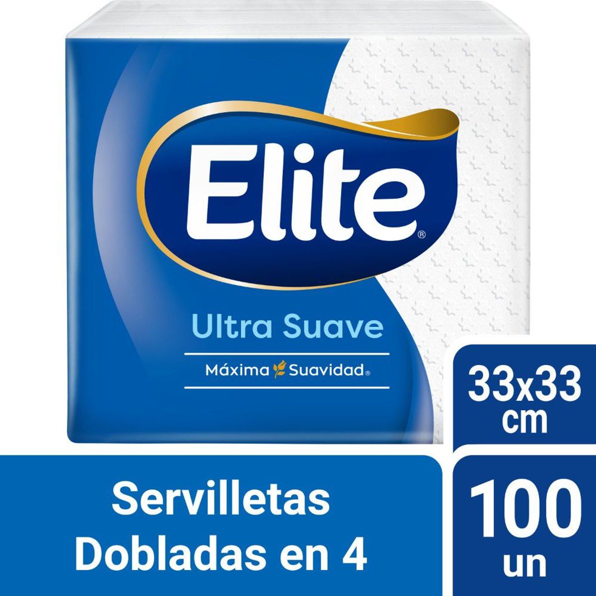 ELITE - Servilletas Elite Doblada en 4 Empaque 100 Und