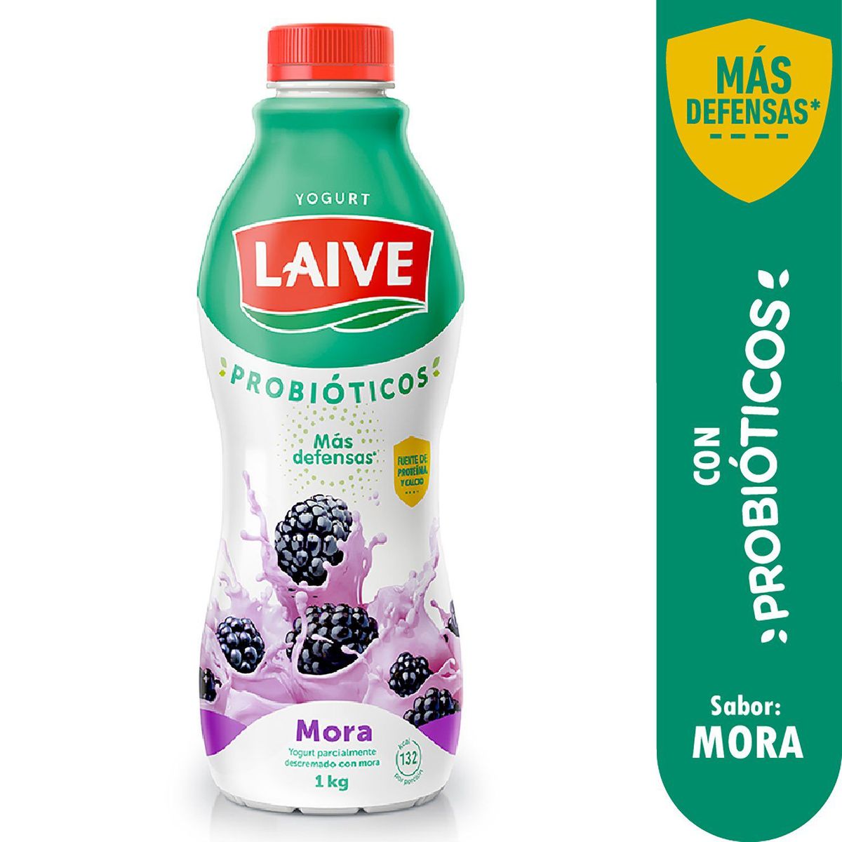 LAIVE - Yogurt Laive Probiótico Mora Botella 1 Kg