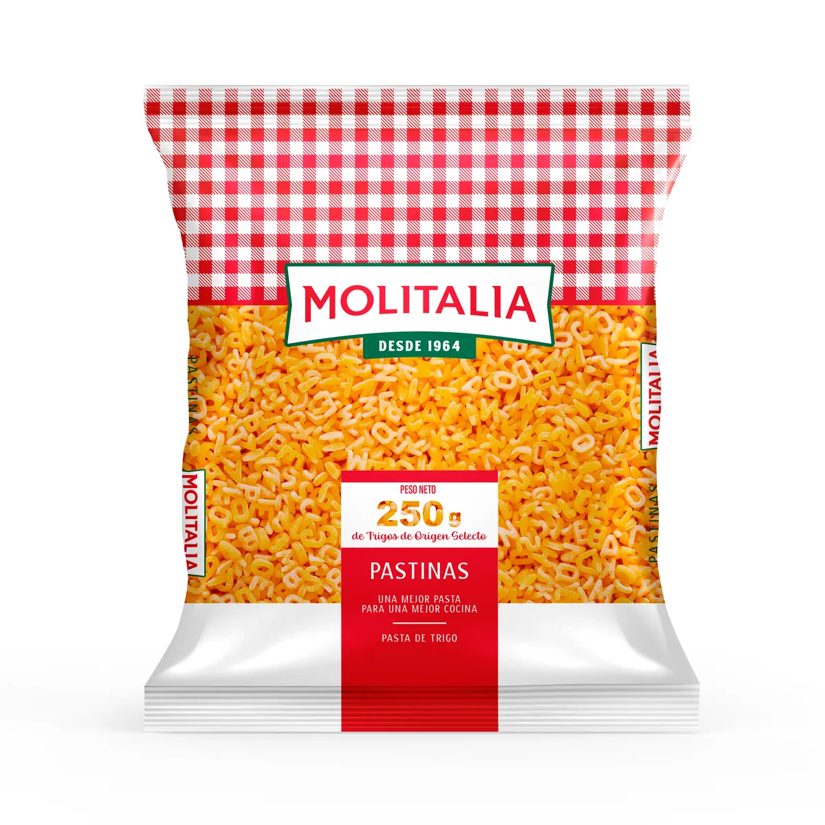 MOLITALIA - Fideo Corto Letras Molitalia Bolsa 250 g