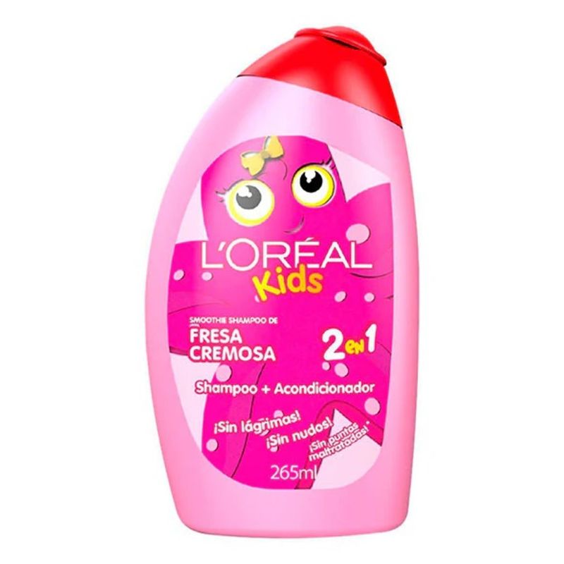 LOREAL - Shampoo Para Niños Loreal Kids Aroma Fresa Botella 265 mL