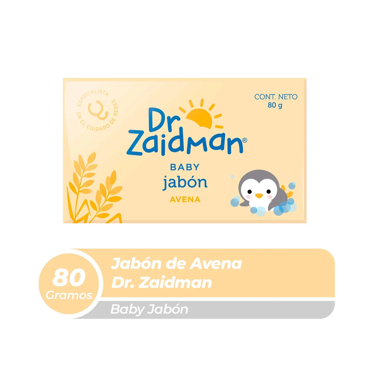 DR ZAIDMAN - Jabón para Bebés Dr. Zaidman Avena Empaque 80 g