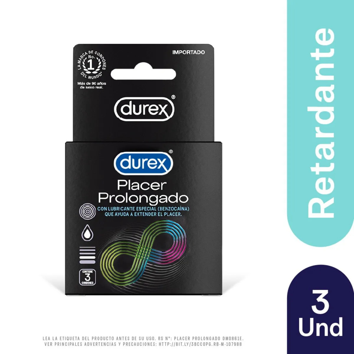 DUREX - Preservativos Durex Placer Prolongado Caja 3 Und