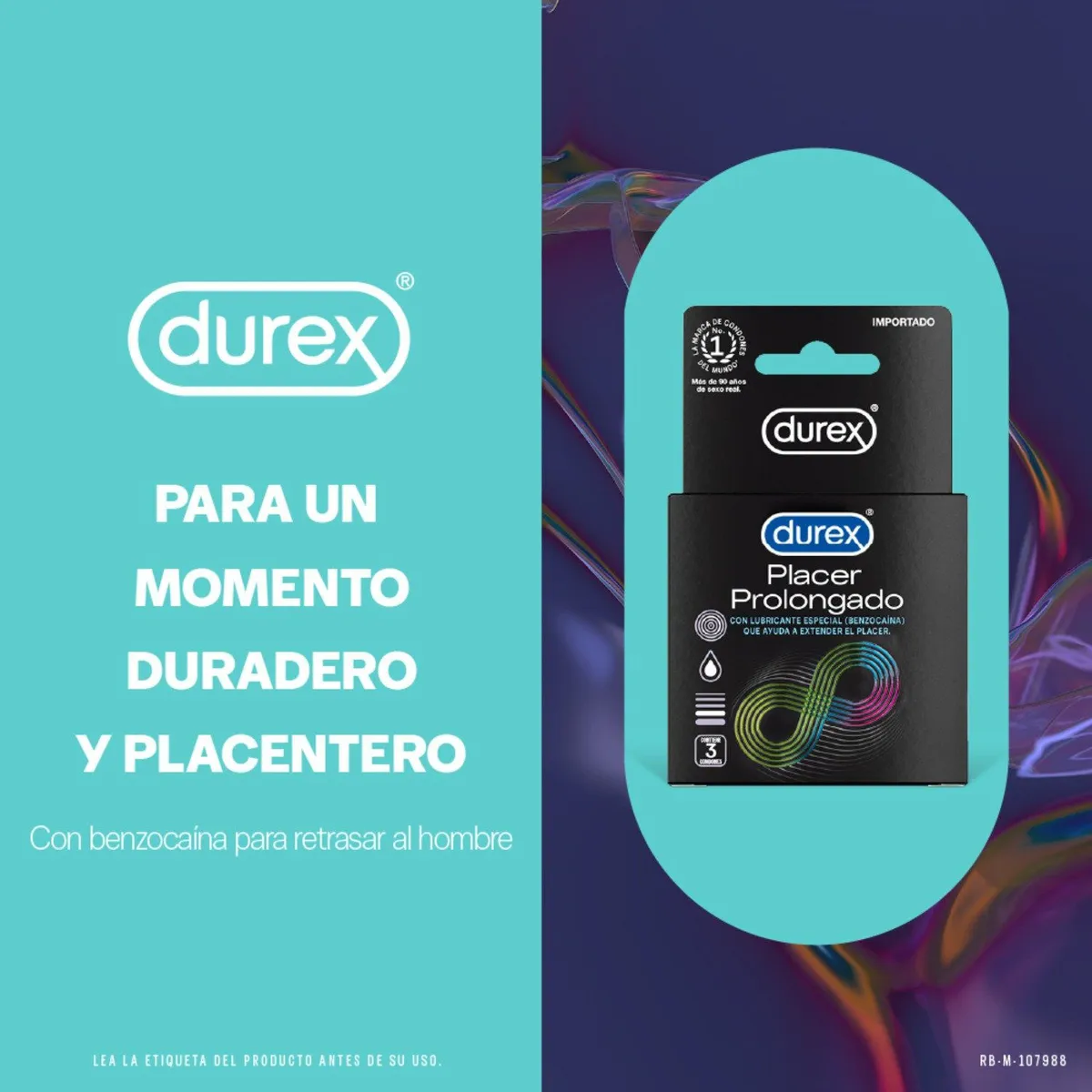 DUREX - Preservativos Durex Placer Prolongado Caja 3 Und
