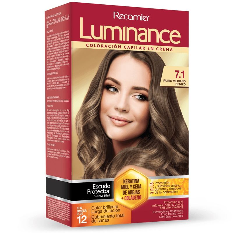 LUMINANCE - Kit Tinte Capilar Luminance Tono 7.1 Rubio Cenizo Profundo