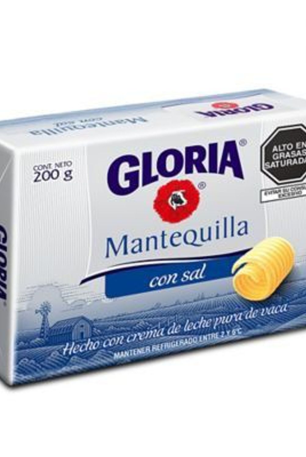 GLORIA - Mantequilla con Sal en Barra Gloria Empaque 200 g