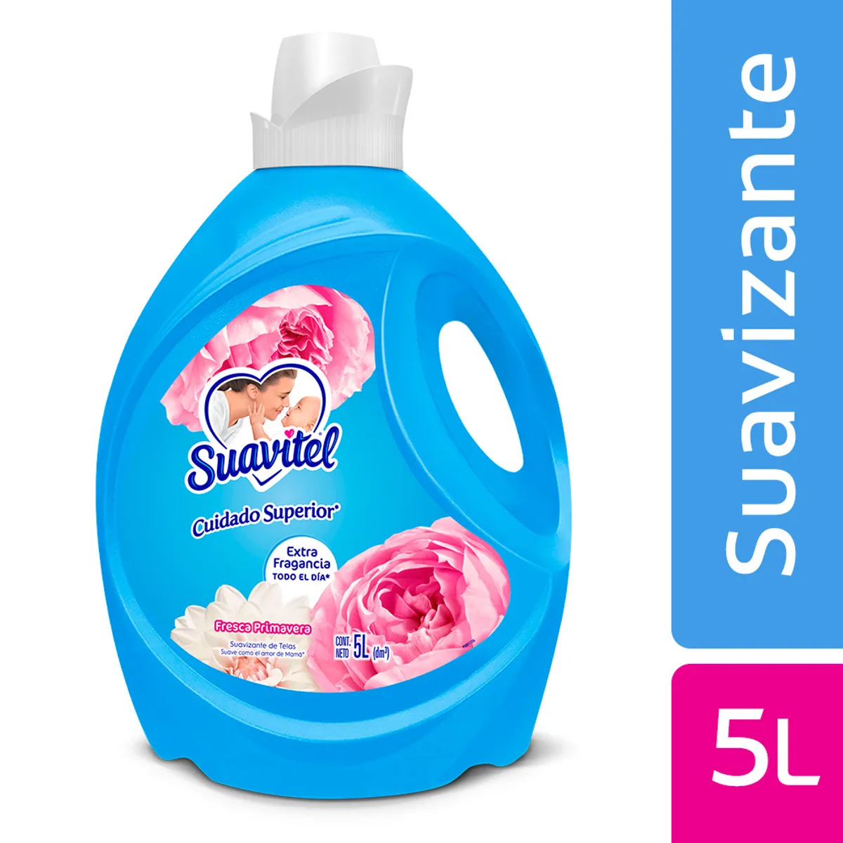 SUAVITEL - Suavizante Suavitel Cuidado Superior Fresca Primavera Botella 5 L