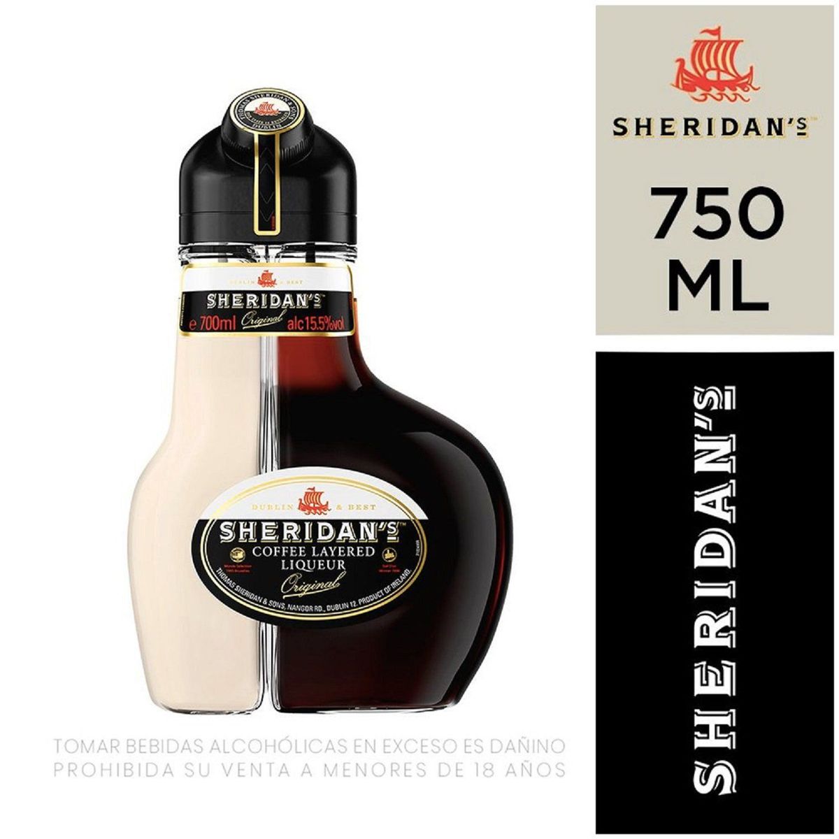 SHERIDANS - Licor Sheridans Coffee Botella 750 mL