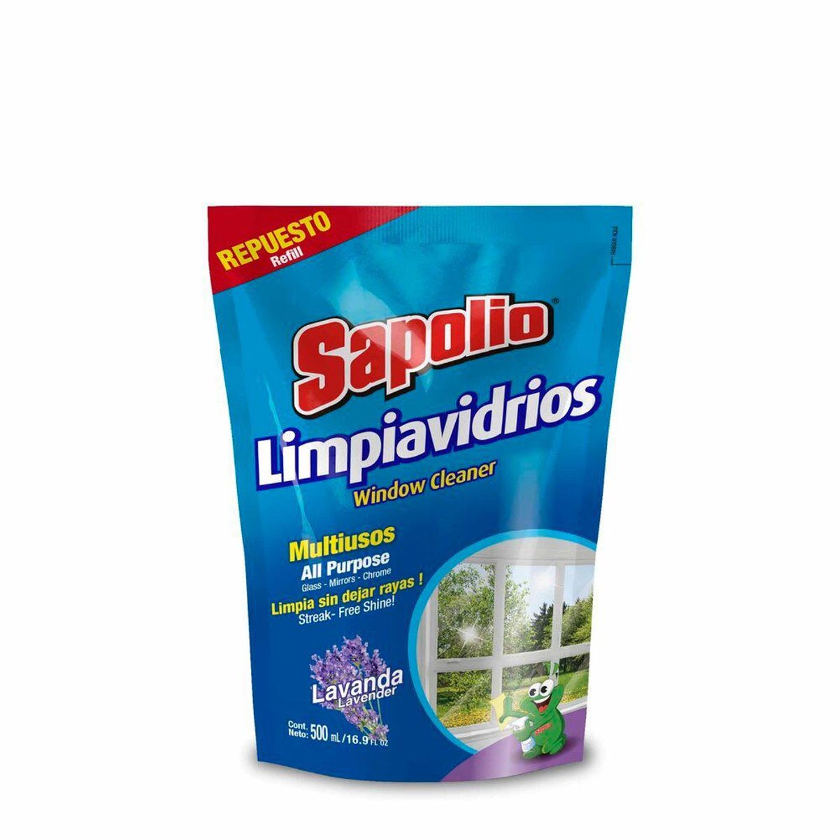 SAPOLIO - Limpiavidrios Sapolio Lavanda Doypack 500 mL