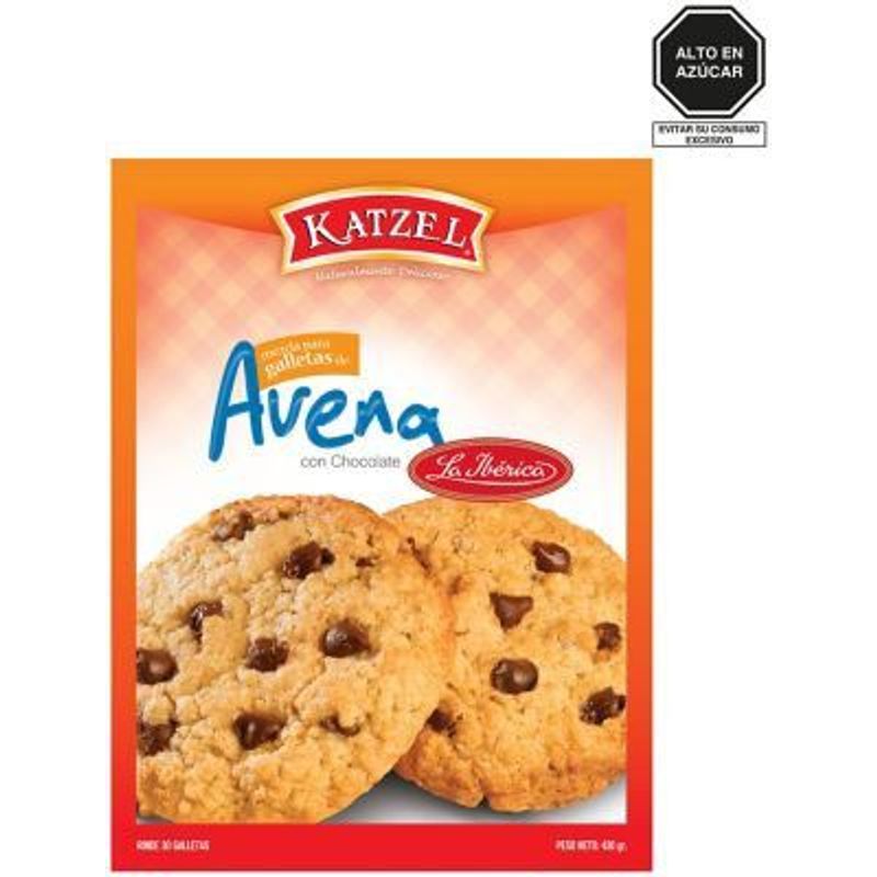 KATZEL - Mezcla para Galleta Avena con Chispas Chocolate Katzel Caja 430 g