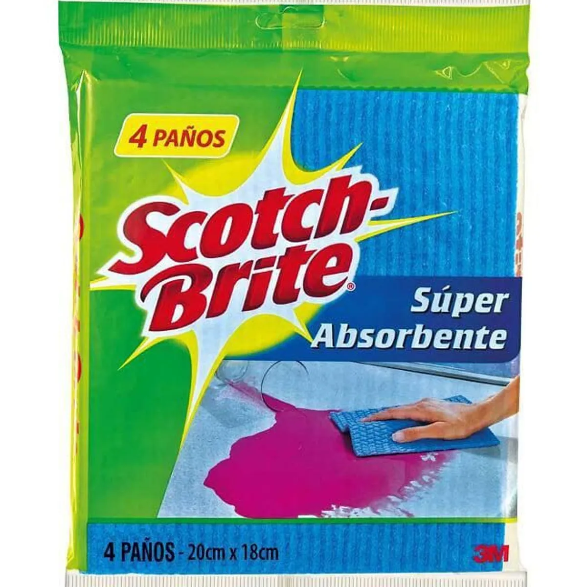SCOTCH BRITE - Paños Súper Absorbentes Scotch Brite Empaque 4 Und