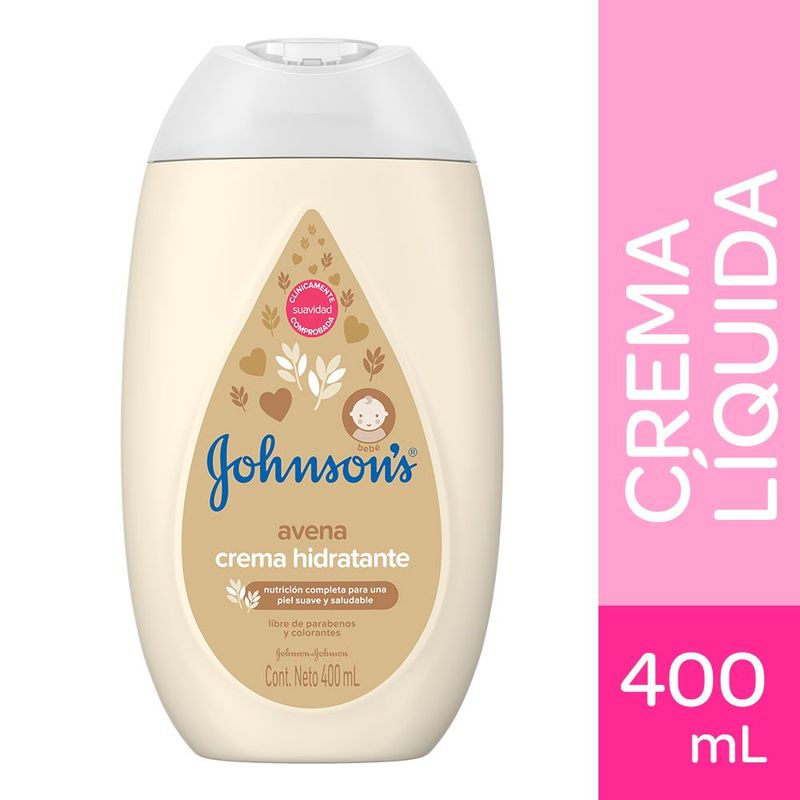 JOHNSONS BABY - Crema Líquida Johnsons Baby Avena Envase 400 mL