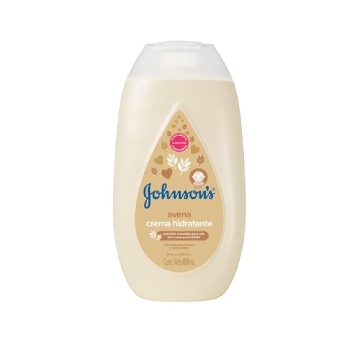 JOHNSONS BABY - Crema Hidratante Johnsons Baby Avena Botella 400 mL