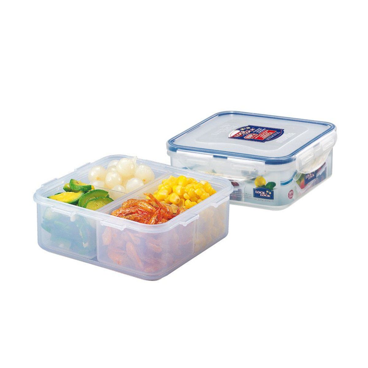 LOCK´N LOCK - Contenedor Lock´N Lock Cuadrado 4 Divisiones 870 mL