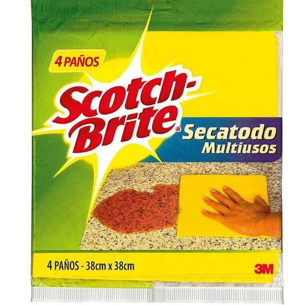 SCOTCH BRITE - Paños Secatodo Scotch Brite Multiuso Empaque 4 Und