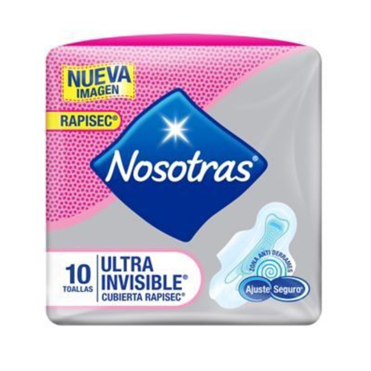 NOSOTRAS - Toallas Higiénicas Nosotras Ultra Invisible Rapigel Empaque 10 Und