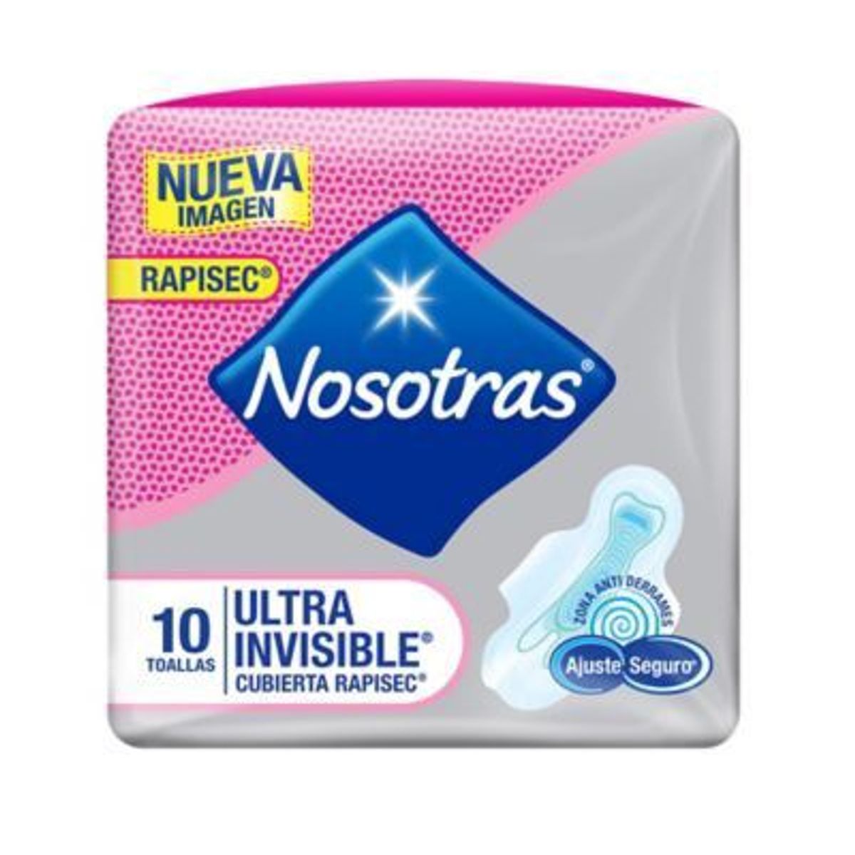 NOSOTRAS - Toallas Higiénicas Nosotras Ultra Invisible Rapigel Empaque 10 Und