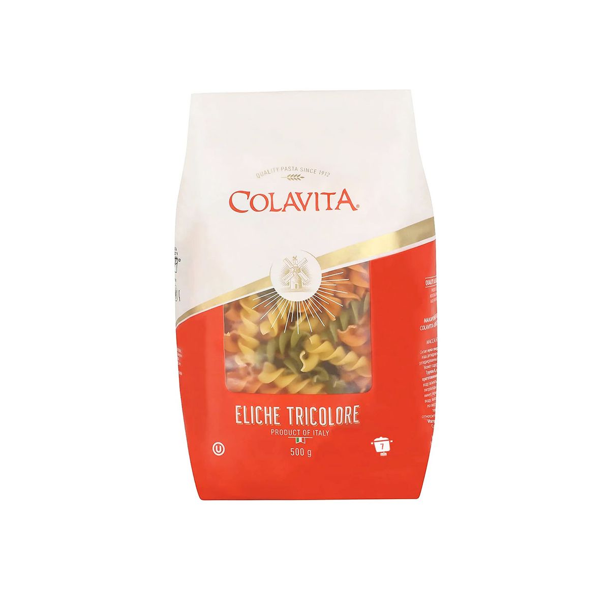 COLAVITA - Fideo Tricolor Colavita Bolsa 500 g