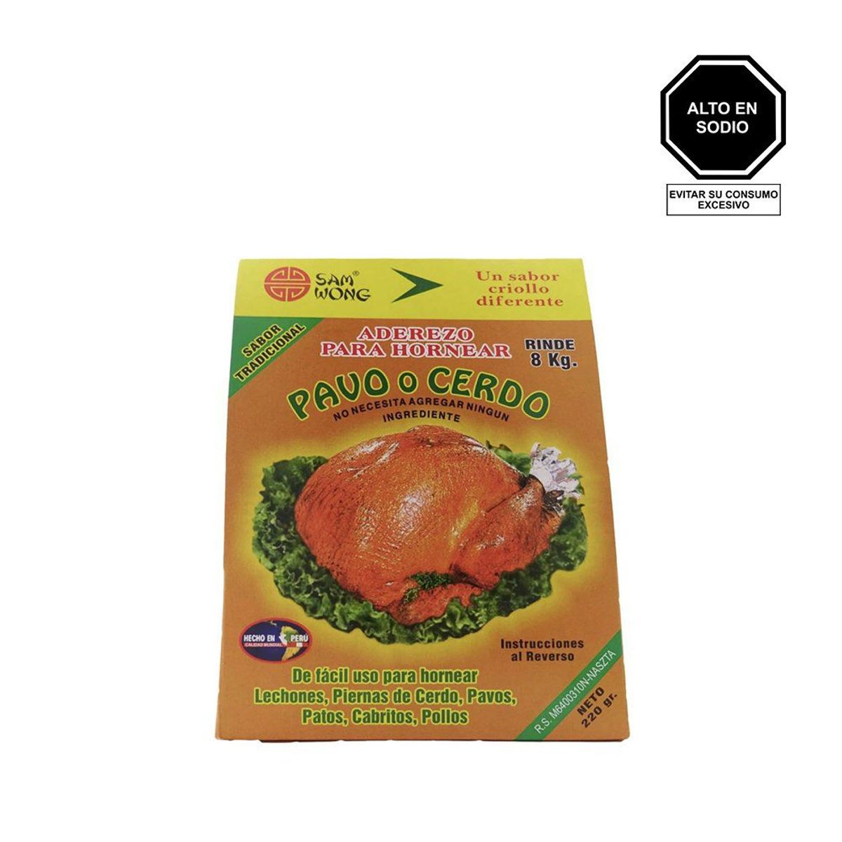 SAM WONG - Aderezo para Hornear Sam Wong Caja 220 g