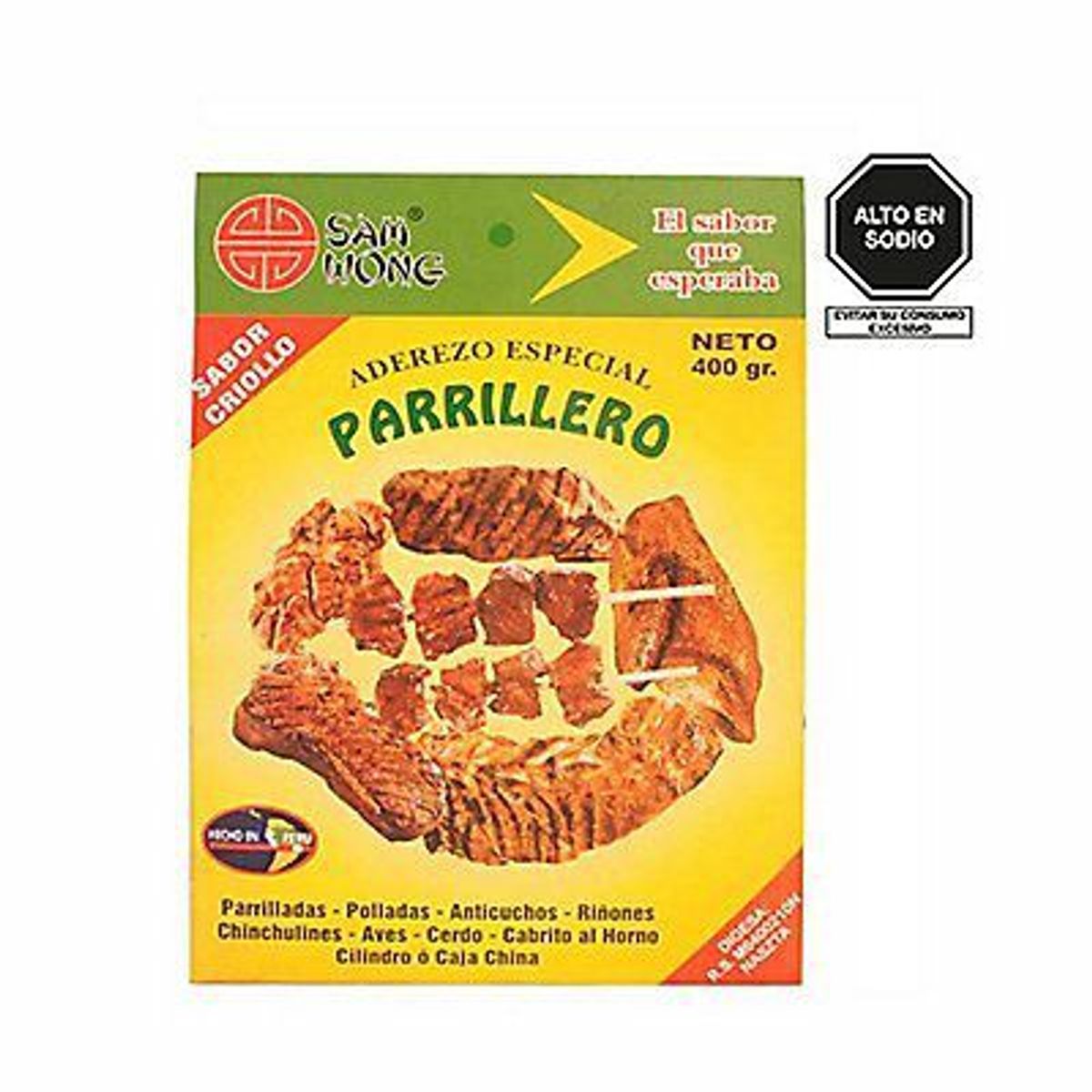 SAM WONG - Aderezo Especial Parrillero Sam Wong Caja 400 g