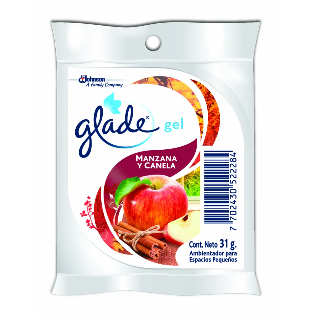 GLADE - Gel Aromatizante Glade Manzana Canela Envase 31 g