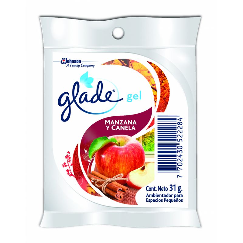 GLADE - Ambientador Glade En Gel Manzana Canela Empaque 31 g