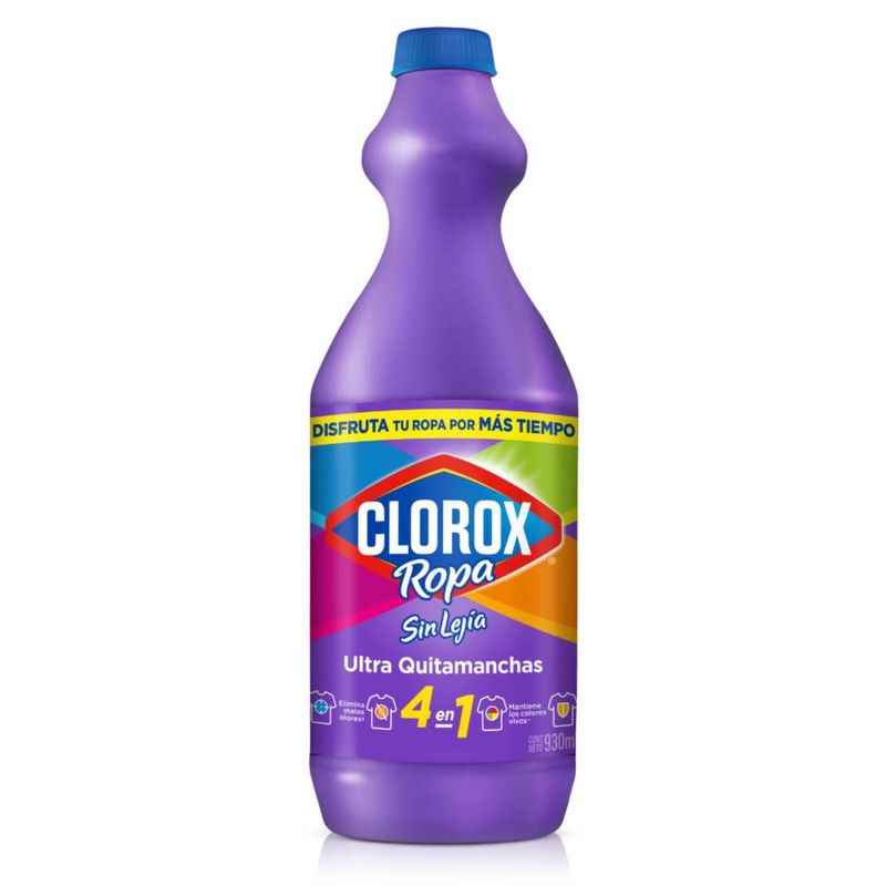 CLOROX - Quitamanchas Clorox Ropa Colores Vivos Sín Lejía Botella 930 ml