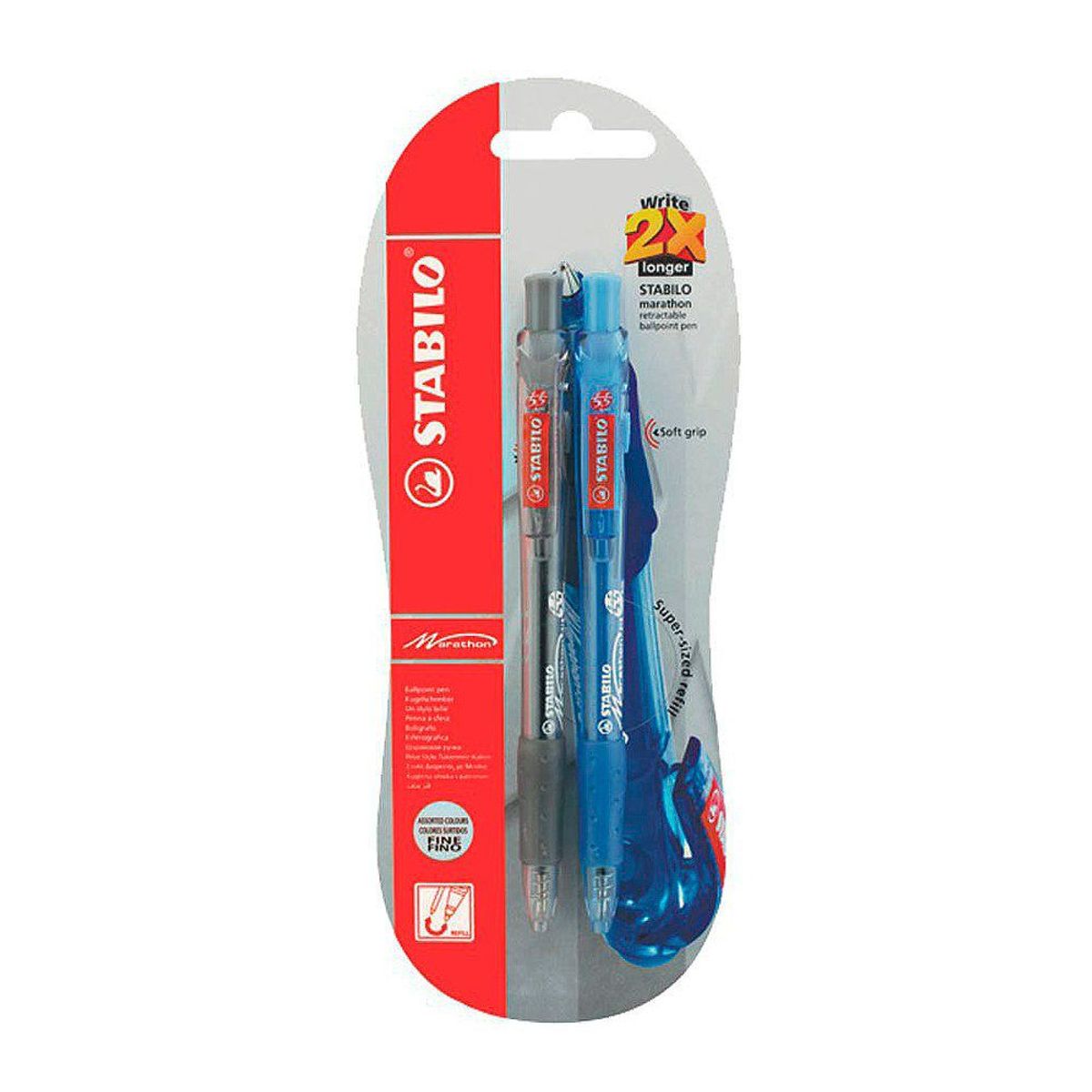 STABILO - Lapiceros Stabilo Marathon Empaque 2 Und
