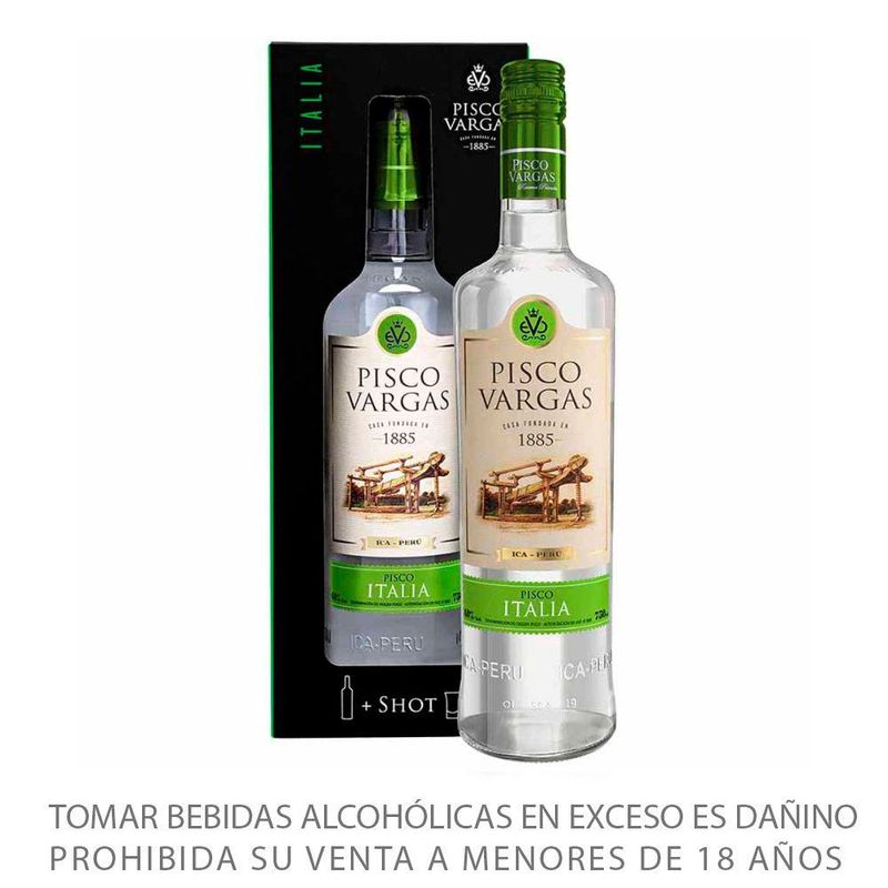 VARGAS - Pisco Vargas Italia Reserva Privada Botella 750 mL