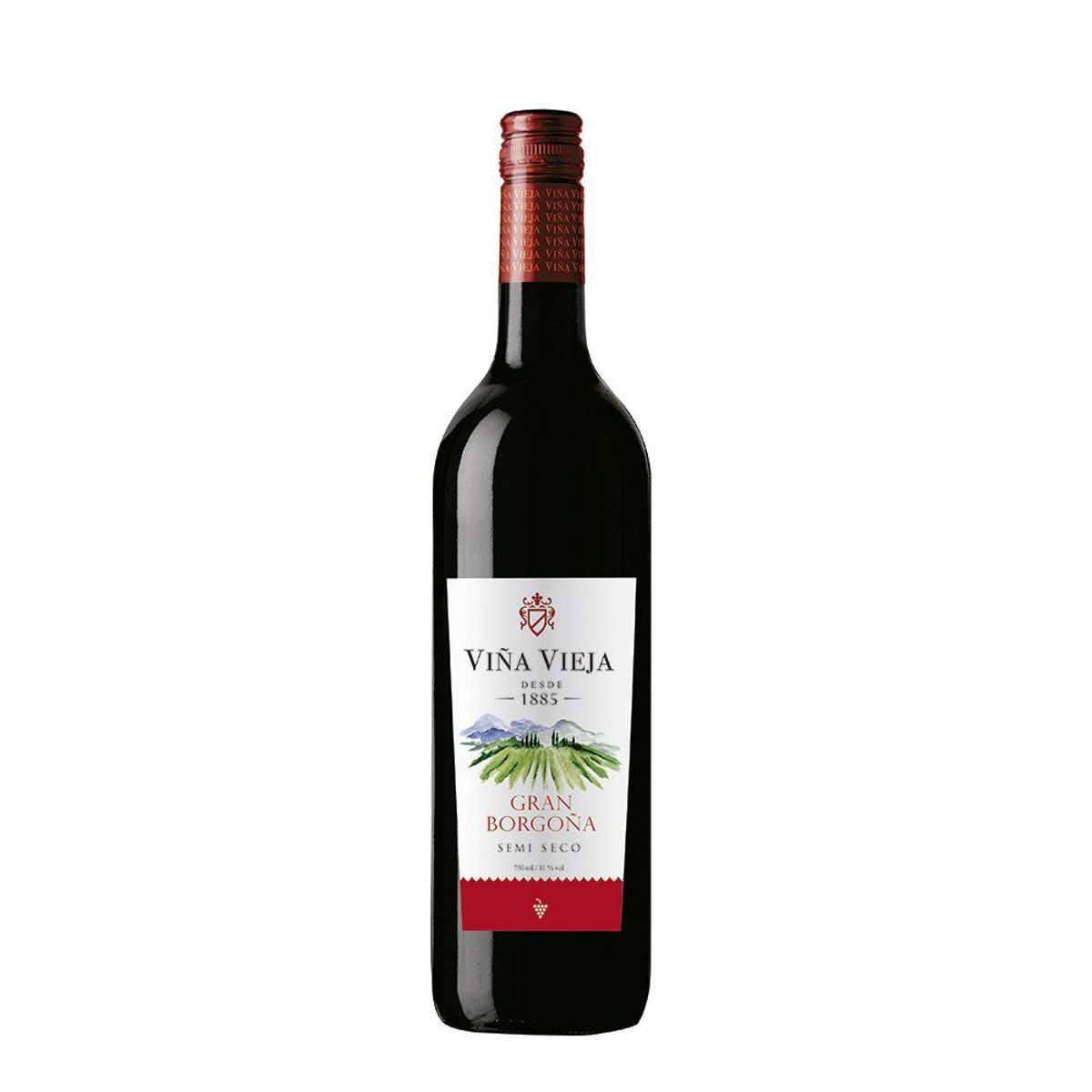 VIÑA VIEJA - Vino Blanco Viña Vieja Gran Borgoña Semi Seco Botella 750 mL
