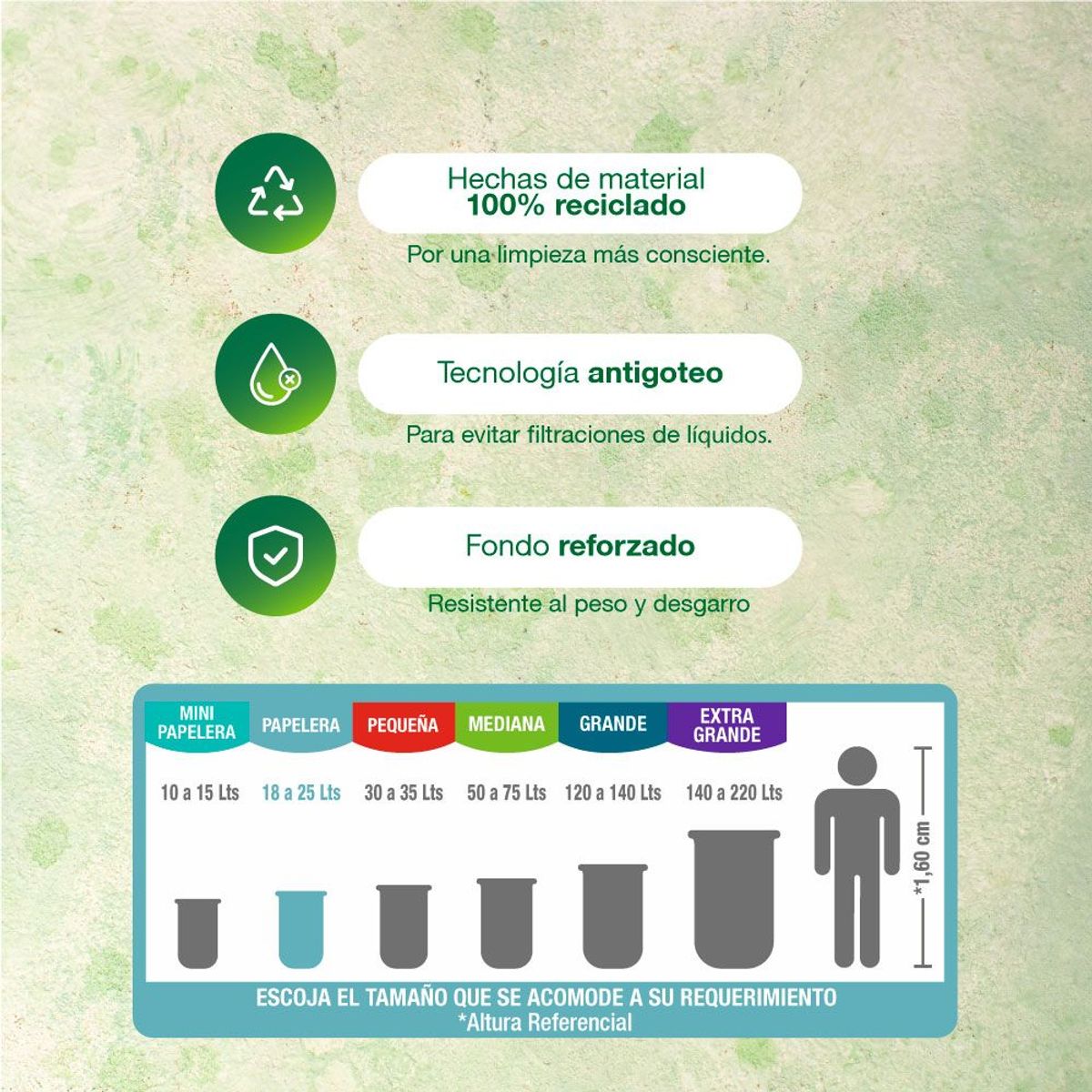 VIRUTEX - Bolsa de Basura Virutex 25 L Empaque 10 Und