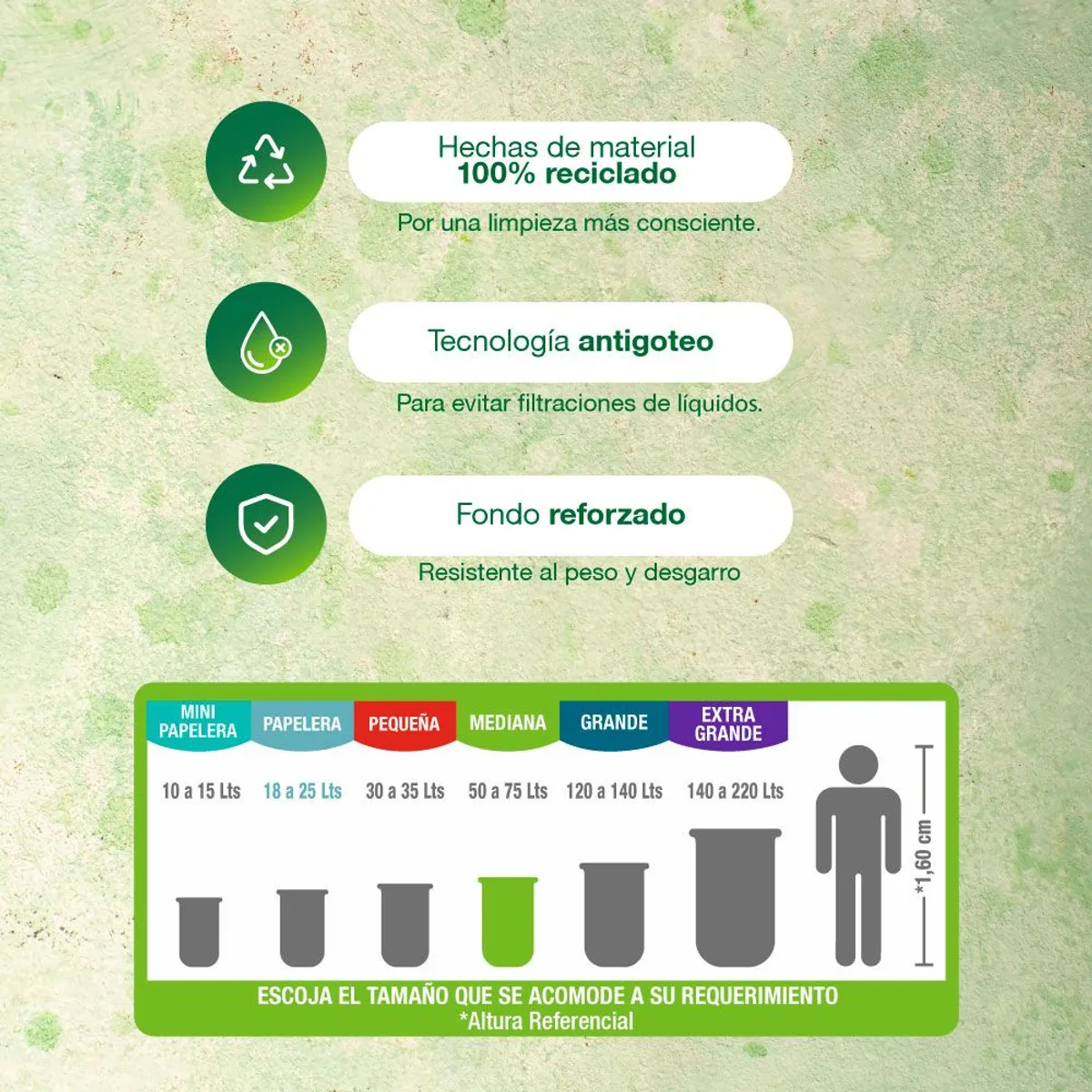 VIRUTEX - Bolsa de Basura Virutex 50 L Empaque 10 Und