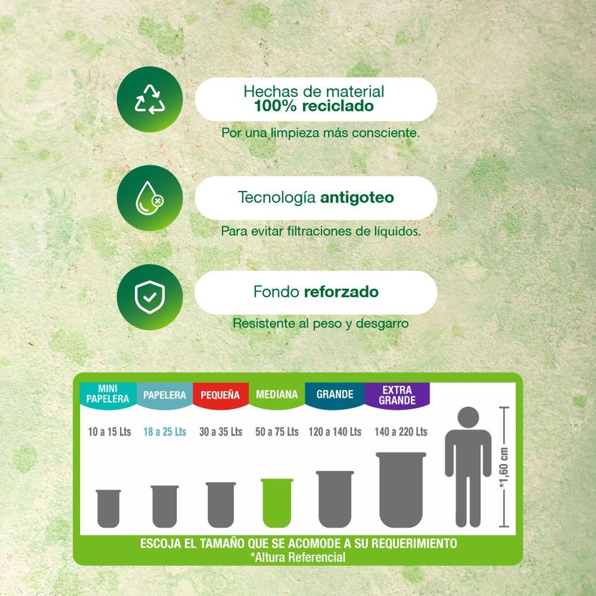 VIRUTEX - Bolsa de Basura Virutex 75 L Empaque 10 Und