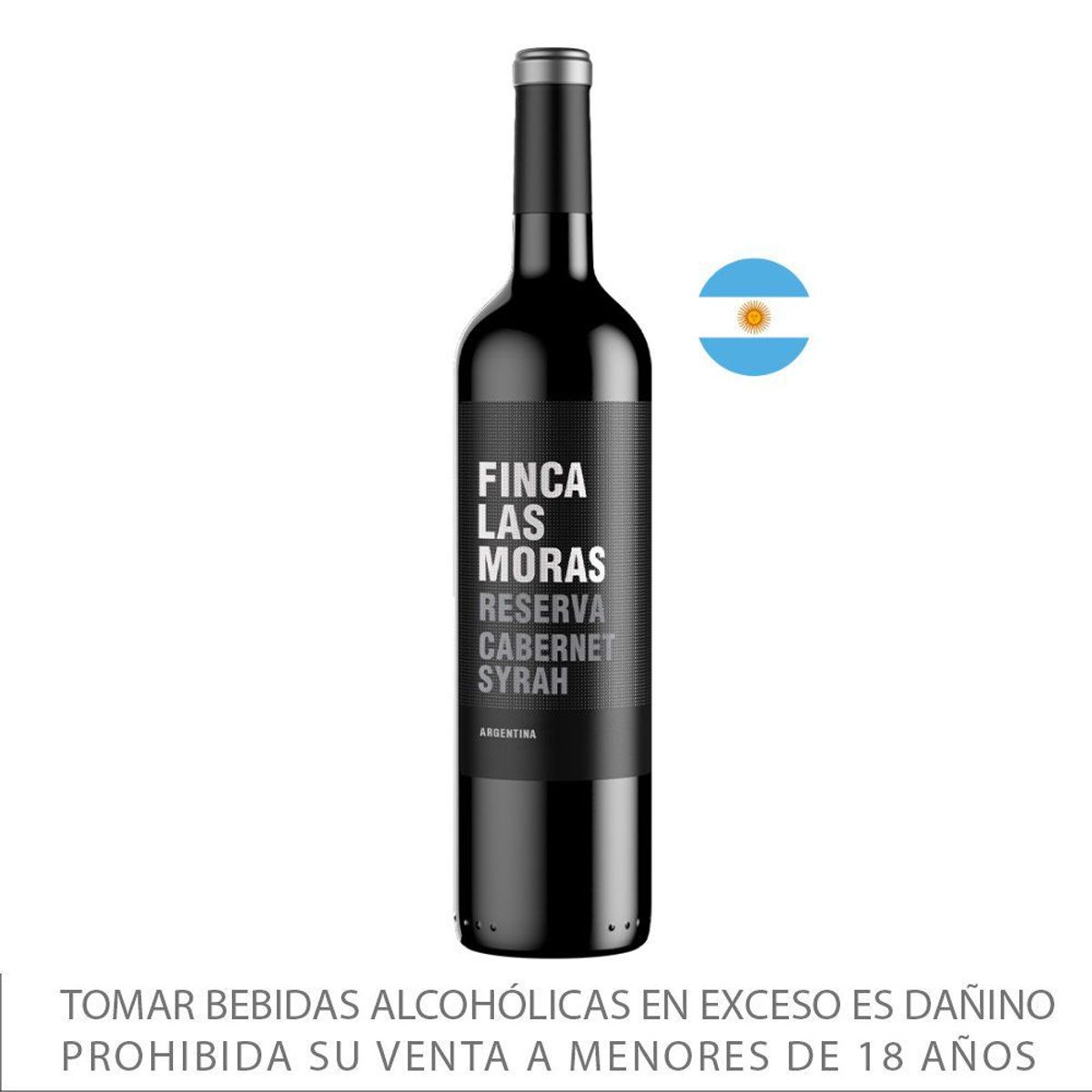LAS MORAS - Vino Tinto Las Moras Cabernet Syrah 13.5° Botella 750 mL