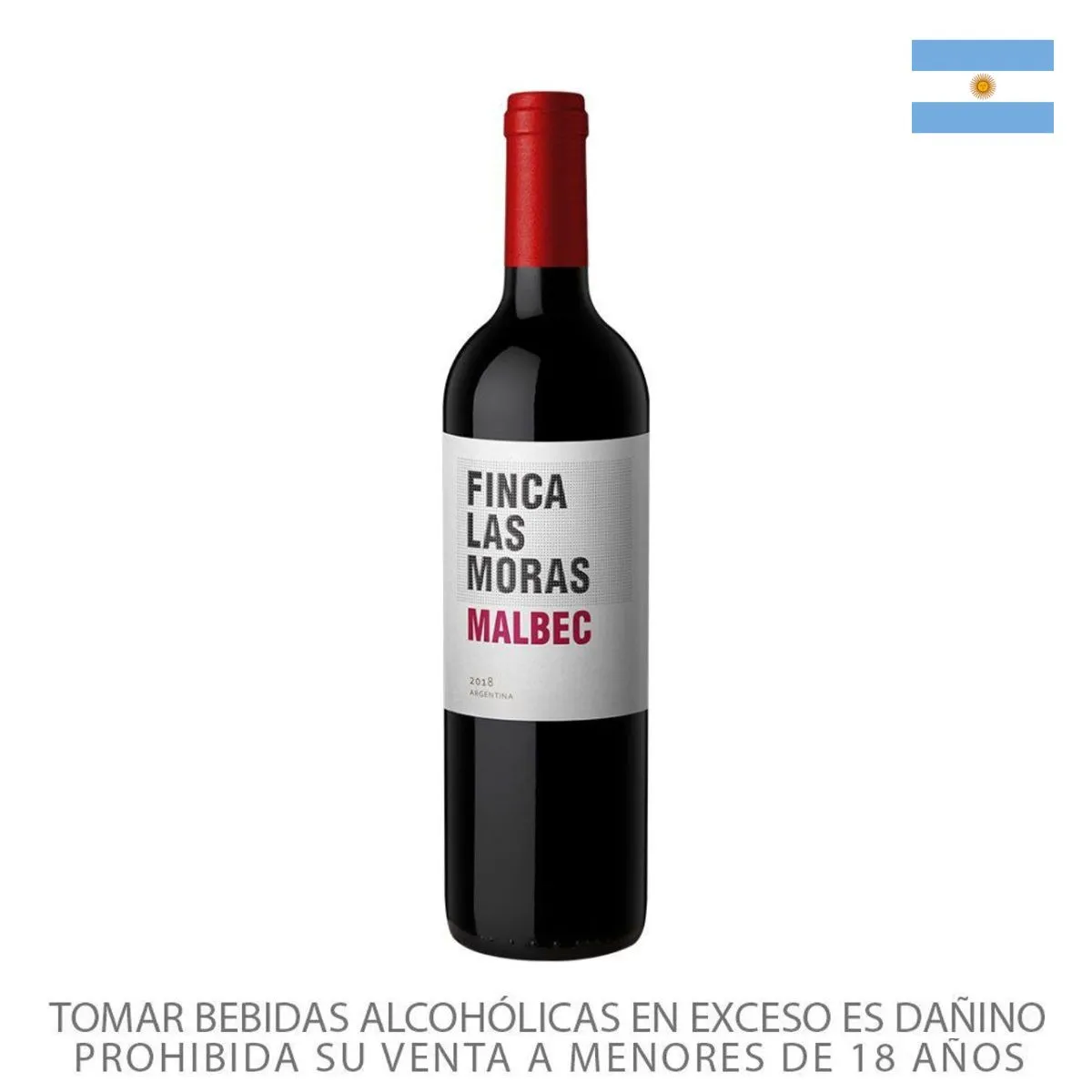 LAS MORAS - Vino Tinto Las Moras Malbec Botella 750 mL