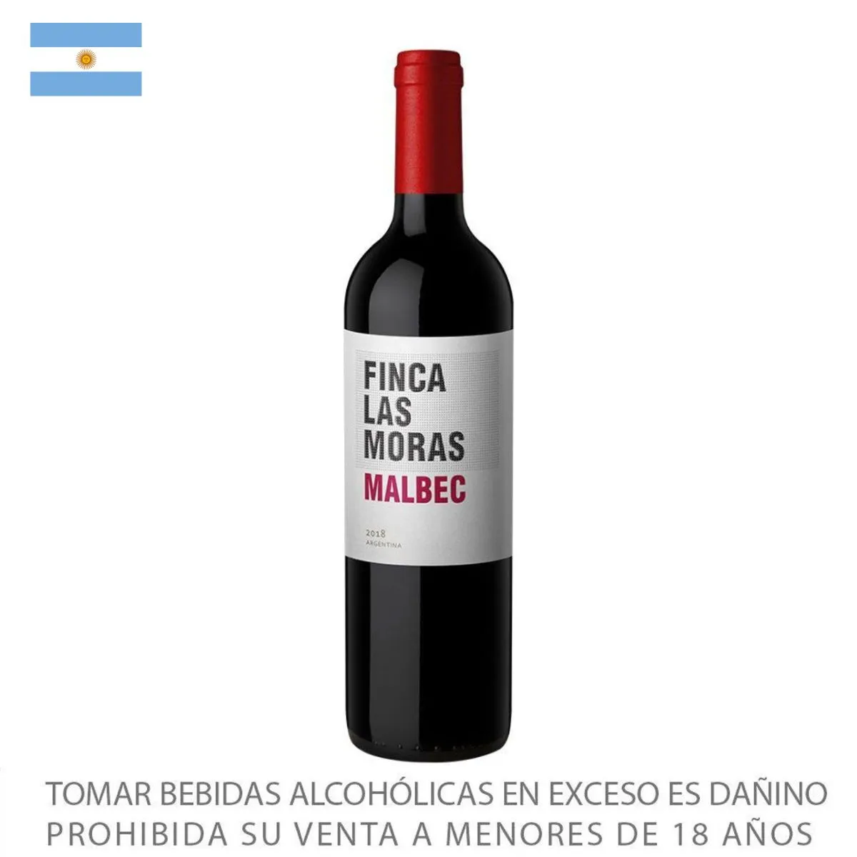 LAS MORAS - Vino Tinto Las Moras Malbec Botella 750 mL