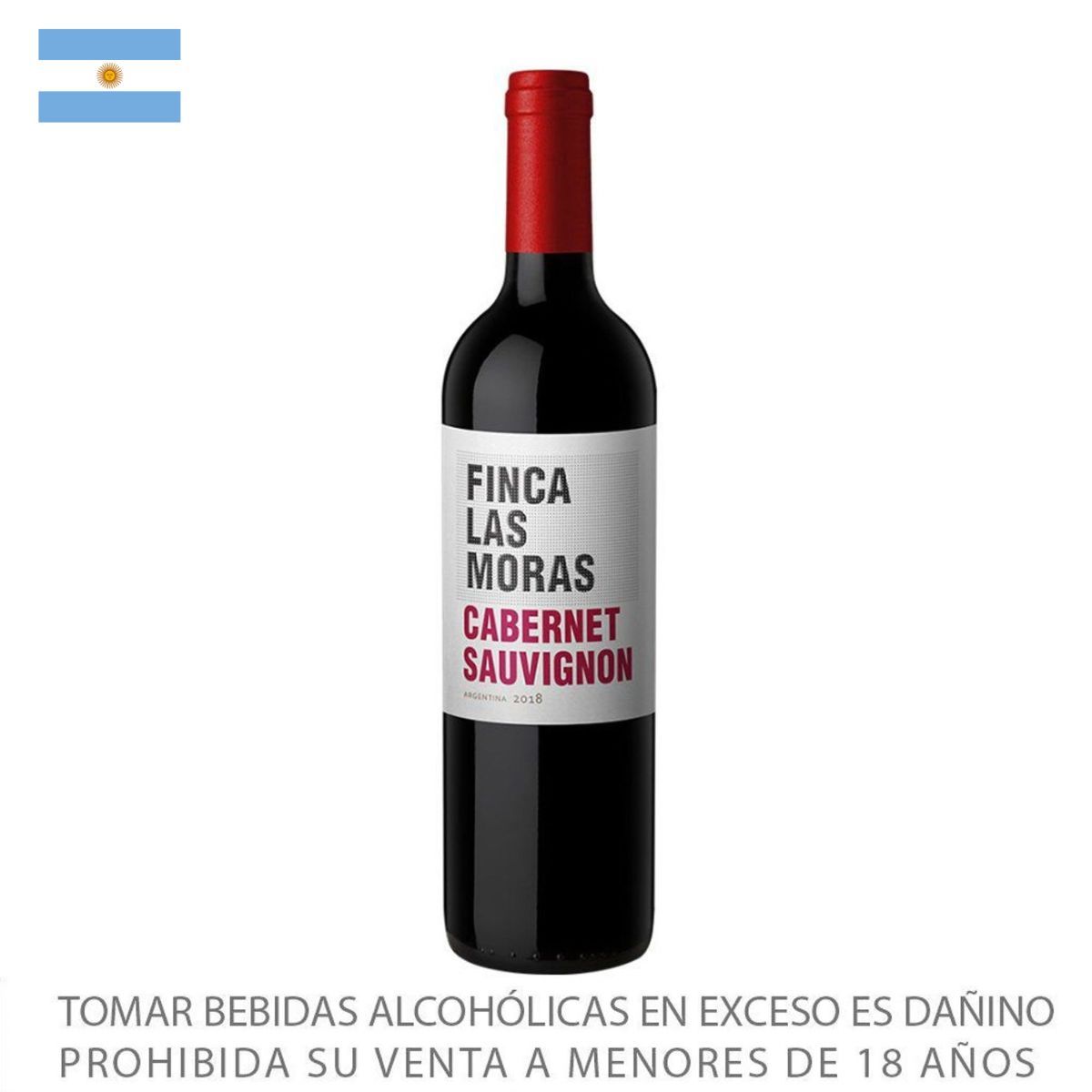 LAS MORAS - Vino Tinto Las Moras Cabernet Sauvignon Botella 750 mL