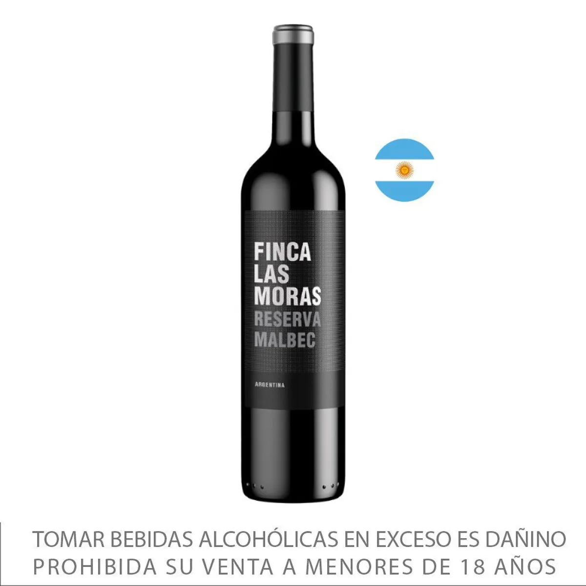 LAS MORAS - Vino Tinto Las Moras Reserva Malbec Botella 750 mL