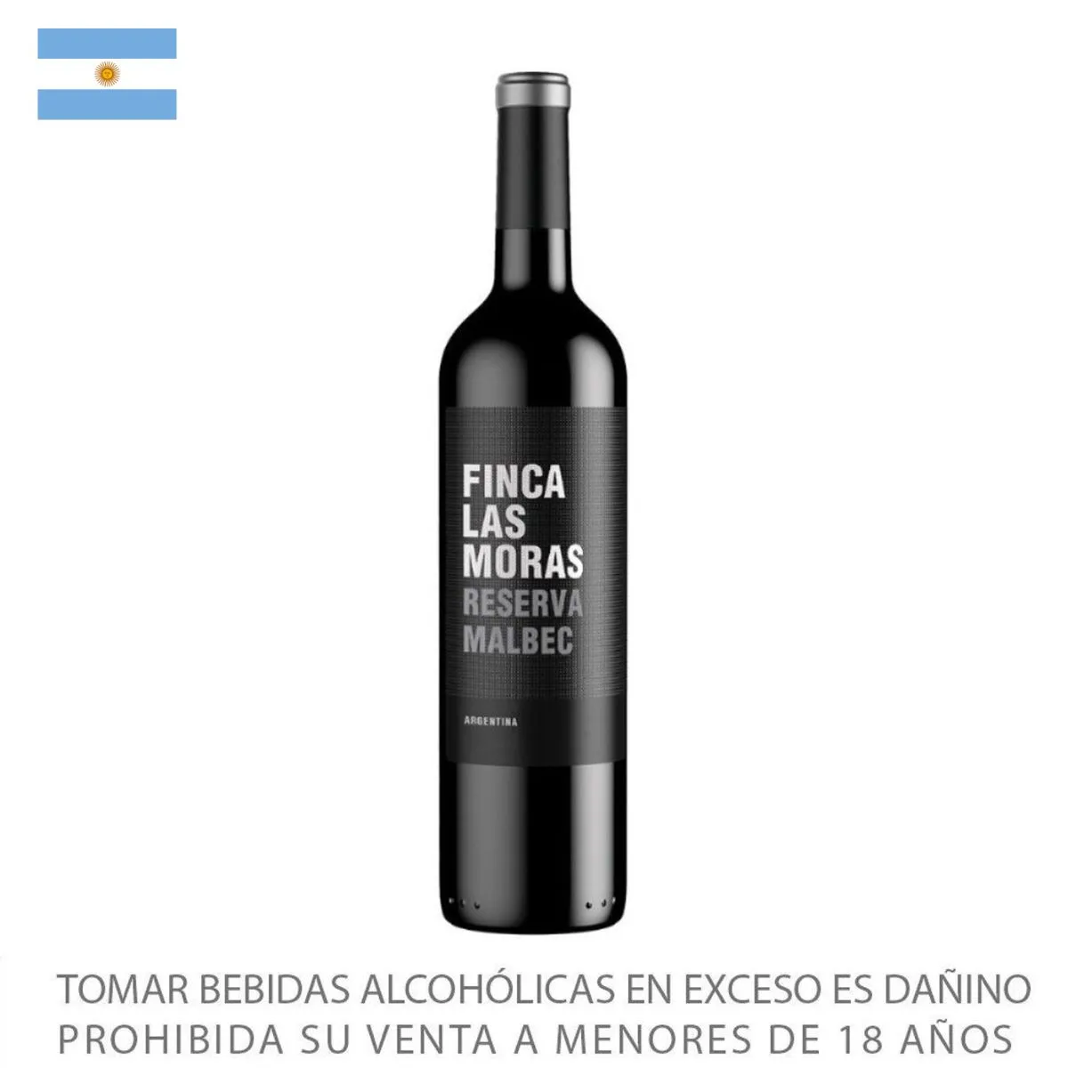 LAS MORAS - Vino Tinto Las Moras Reserva Malbec Botella 750 mL