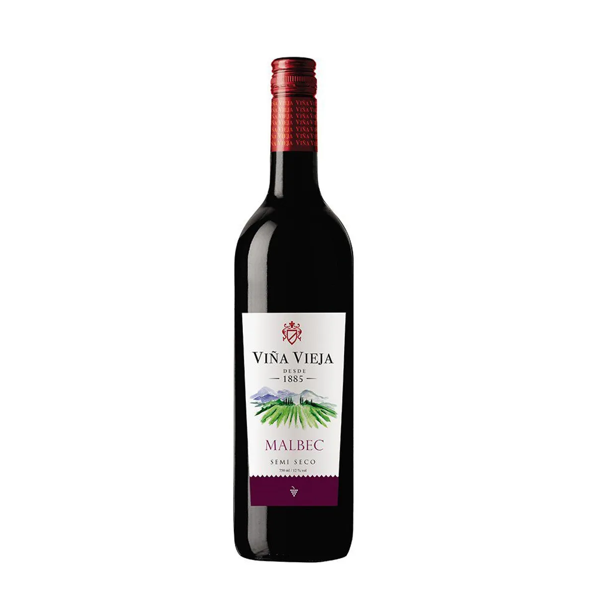 VIÑA VIEJA - Vino Tinto Viña Vieja Valle de Ica Malbec Botella 750 mL