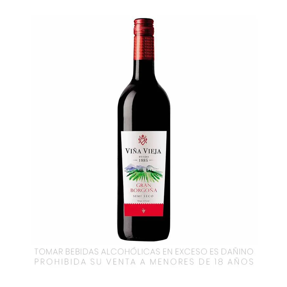 VIÑA VIEJA - Vino Tinto Viña Vieja Valle de Ica Malbec Botella 750 mL