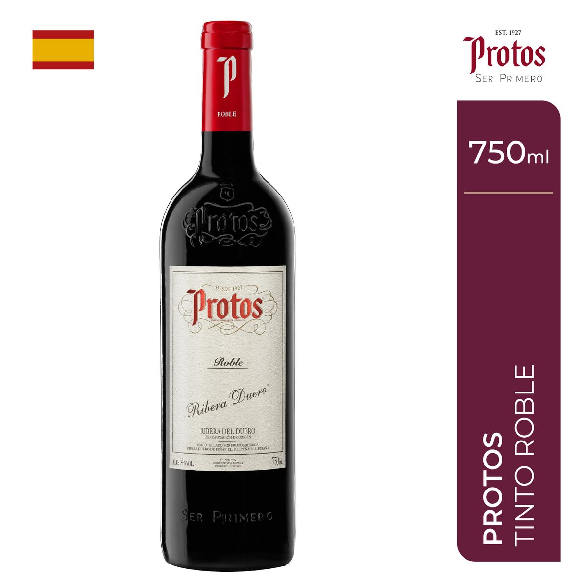PROTOS - Vino Tinto Protos Roble 14.5° Botella 750 mL