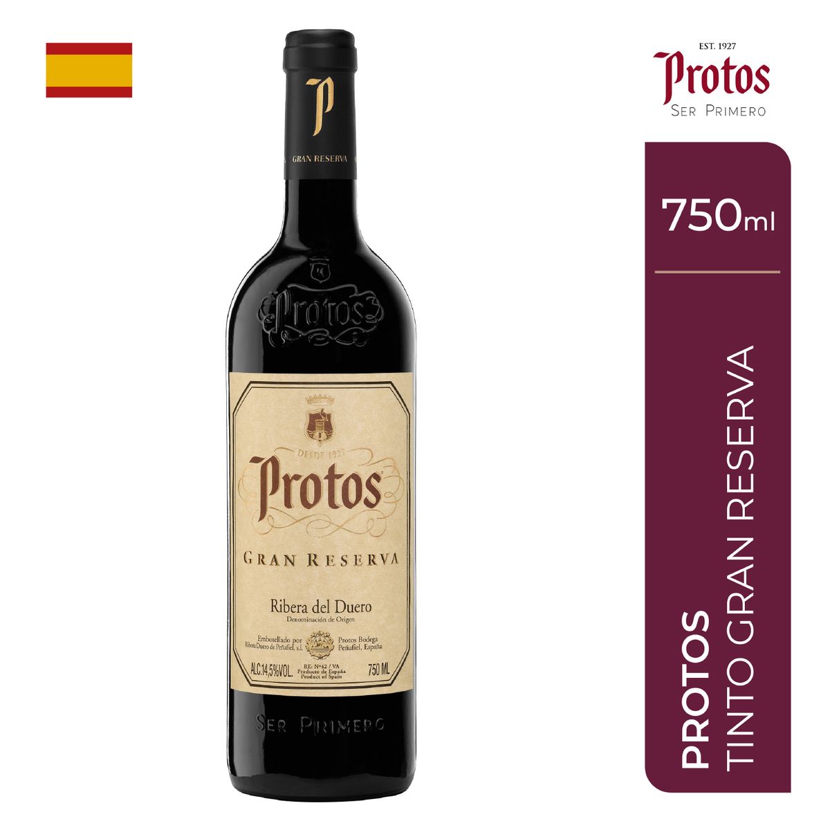 PROTOS - Vino Tinto Protos Gran Reserva 14° Botella 750 mL