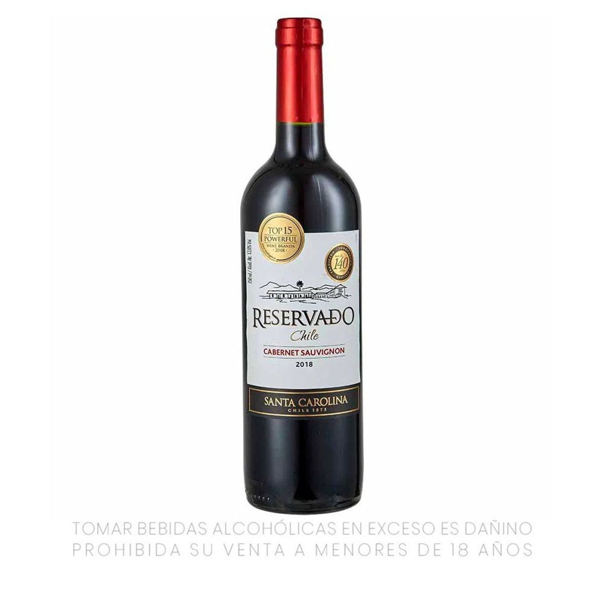 SANTA CAROLINA - Vino Tinto Santa Carolina Varietal Cabernet Sauvignon 14° Botella 750 mL
