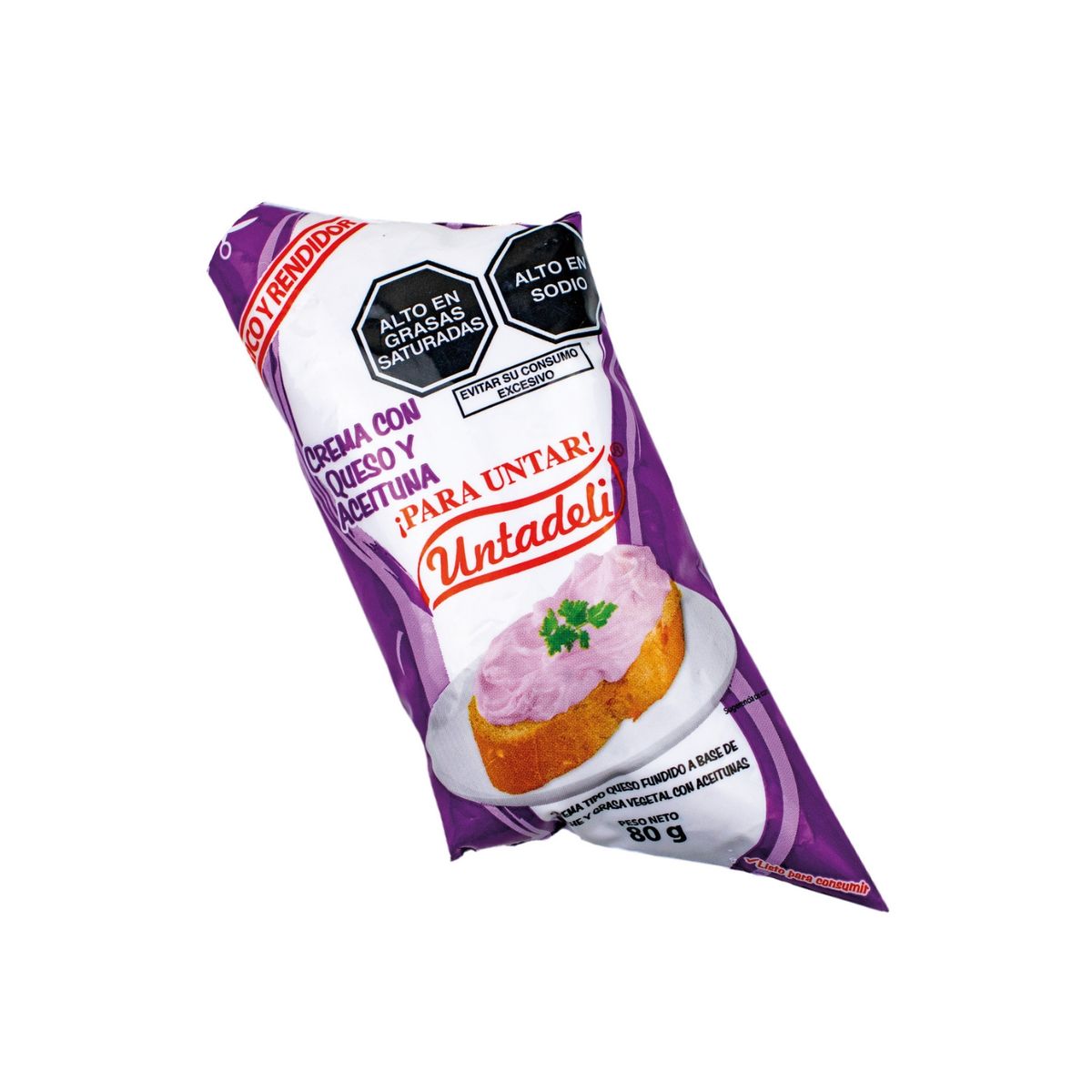 UNTADELI - Queso Untadeli Aceituna Bolsa 80 g