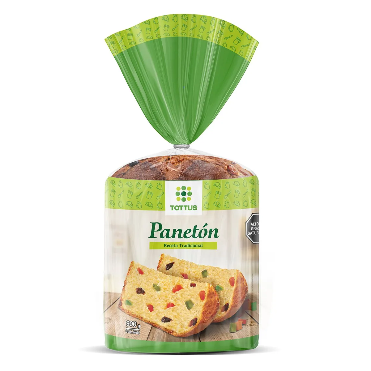 TOTTUS - Panetón Tottus en Bolsa 900 g